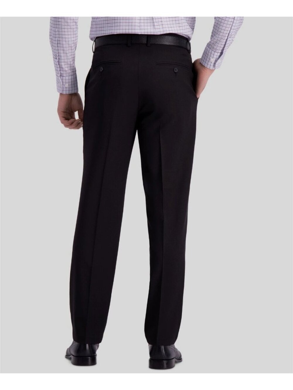 Haggar Men's 40x29 Black Straight Fit Dress Pants Repreve Stretch F1015 - Picture 2 of 9